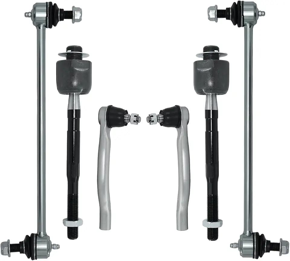 6Pcs Front Outer Inner Tie Rod Ends Sway Bar Kit Compatible with 2009-2015 Honda Pilot-ES800825 EV800712 K750124
