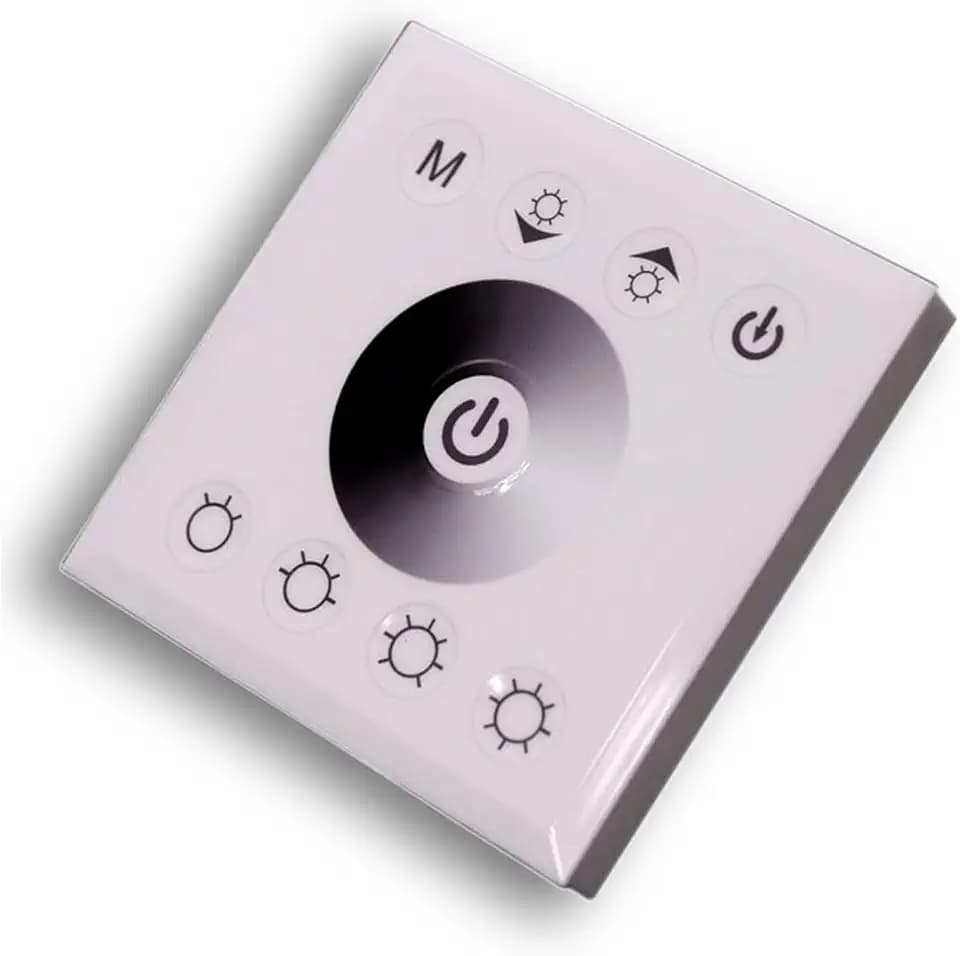 LED-Dimmer Mono Controller für Wandeinbau, Farbe: Schwarz, Touch-Pad berührungsempfindliches Panel