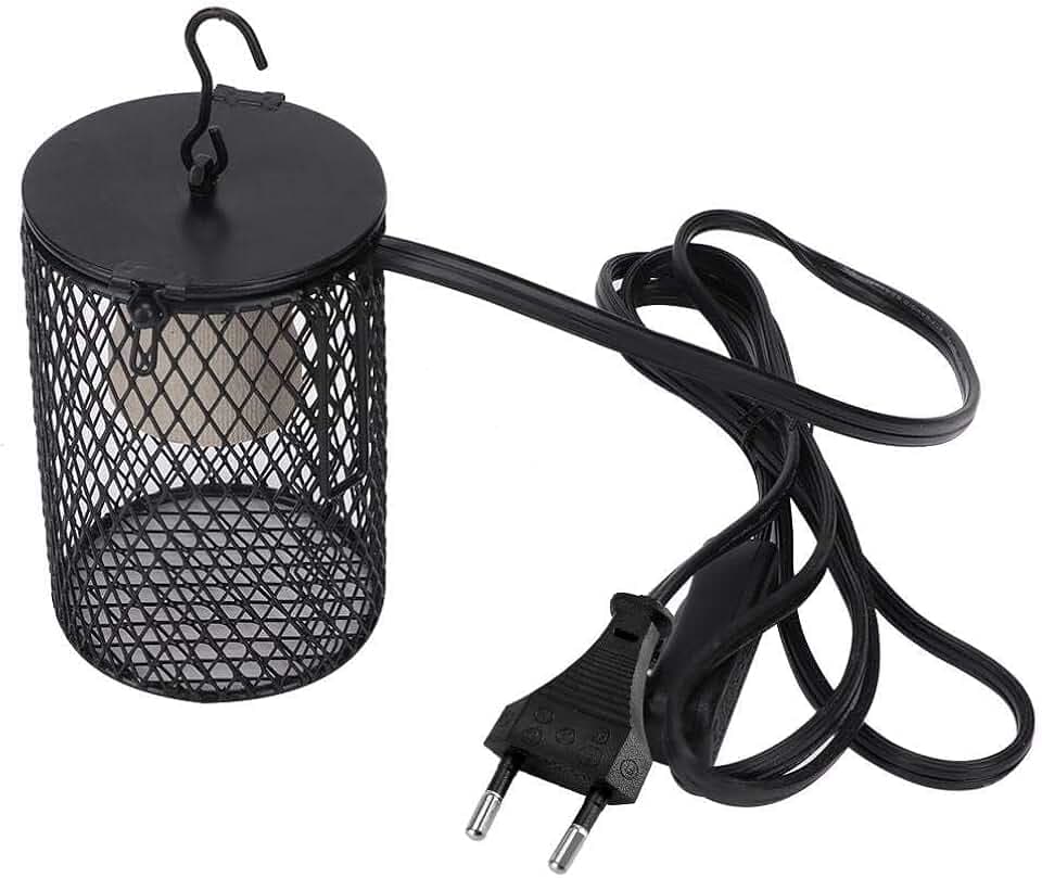 Reptilien Wärmelampe Schutzkorb Lampenschutzkorb Lampenschutzgitter für Terrarien Lampen schützt Reptilien vor Verbrennungen(EU 220V)