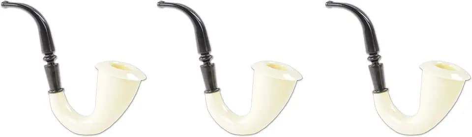 Beistle 3Piece Sherlock Pipes, 5, Black/White