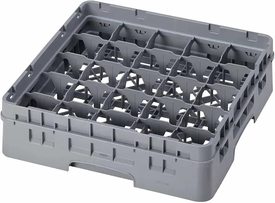 Cambro 0099511614776 Waschkorb, volle Größe, Fächer 5, max. Durchmesser 9,84 cm, maximale Höhe 25,8 cm, hellgrau, 20 Gläser/Gläser