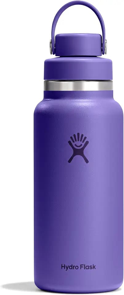 Hydro Flask Water Bottle - Insulated Stainless Steel - Wide Mouth Flex Chug Lid, Non Spill, Leakproof in 32 Oz Utopia Purple