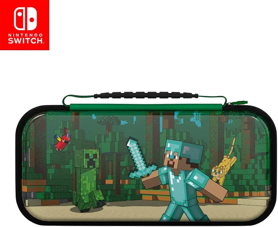 PDP Nintendo Switch Travel Case – Minecraft Forest Battle