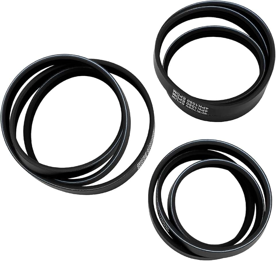 4PK870 4PK1050 4PK1070 Drive Belt Kit Fit for Toyota Tacoma 1995-2004, 4Runner 1996-2002, Tundra 2000-2004, T-100 1995-1998 V6 3.4 Alternator/Air Conditioner/Power Steering Serpentine Belt 3PCS