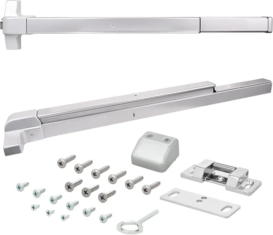 Nuk3y ED-5000 Series Panic Bar Exit Device Grade 1 ADA Certifed, Fit Door Width 30"-36" (Aluminum, Exit Device Only)
