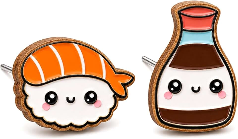 Timber Stud Earrings for Women Handmade Wooden Accessories Gifts Whimsical Cute Stud Earring