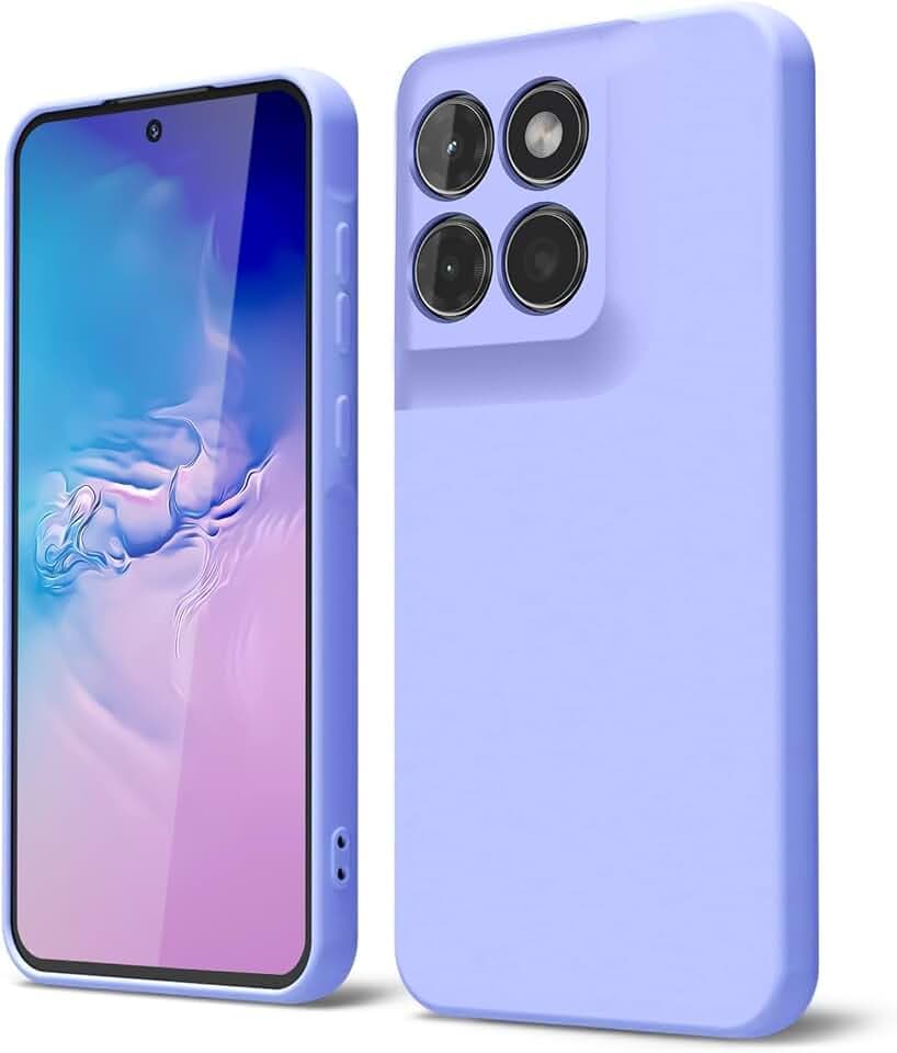 GOGME Hülle für Motorola Edge 60 Fusion Handyhülle mit Kratzfestem Mikrofaserfutter, Silikon Schutzhülle Stoßfest Kameraschutz Dünn Weiche TPU Case, Lila