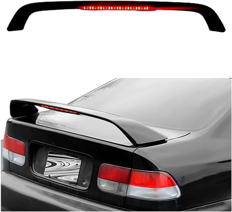 ECOTRIC Trunk Spoiler Compatible with 1996-2000 Honda Civic 2DR Brake Light