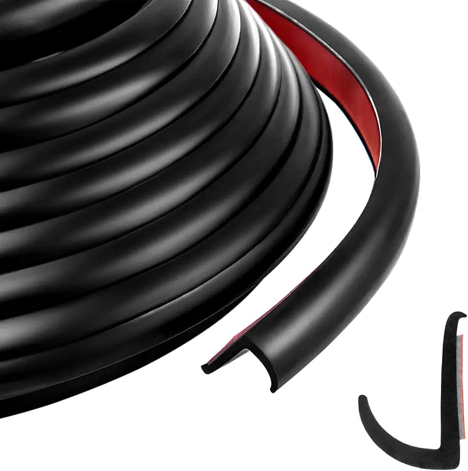 40 FT RV Rain Gutter Plastic Drip Rail, 1/2 inch RV Trim Molding, RV Rain Gutter Diverter Fit for Car, Truck, RV, Boat and Home Application (Black)