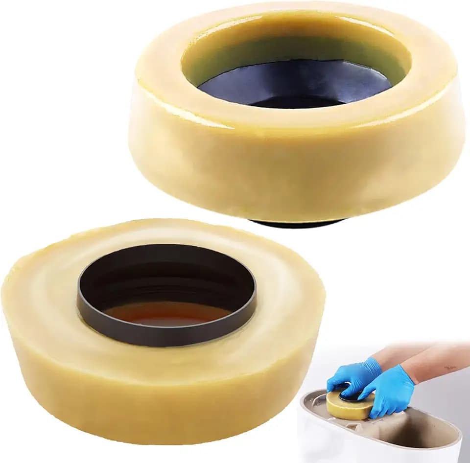 MENNTY Toilet Wax Ring with Horn Universal Fit for 3 or 4 Inch Drain, 2