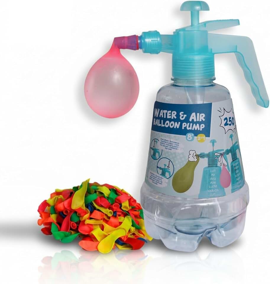 alldoro 2 in 1 Pumpe für Wasserbomben & Luftballons, inkl. 250 Ballons