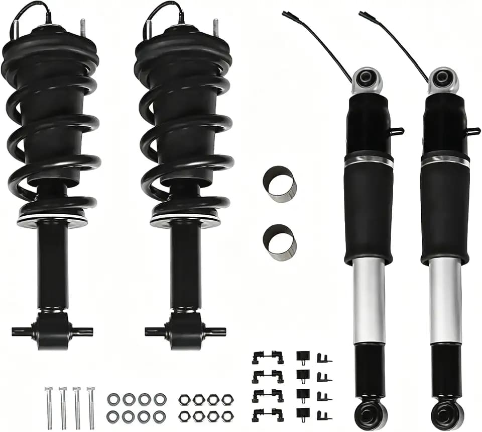 84977478 4PCS Front & Rear Shock Absorbe Strut Assembly with Magnetic Compatible with Escalade Suburban Tahoe Yukon XL 2015-2020 84176631 84176675 Suspension Kit
