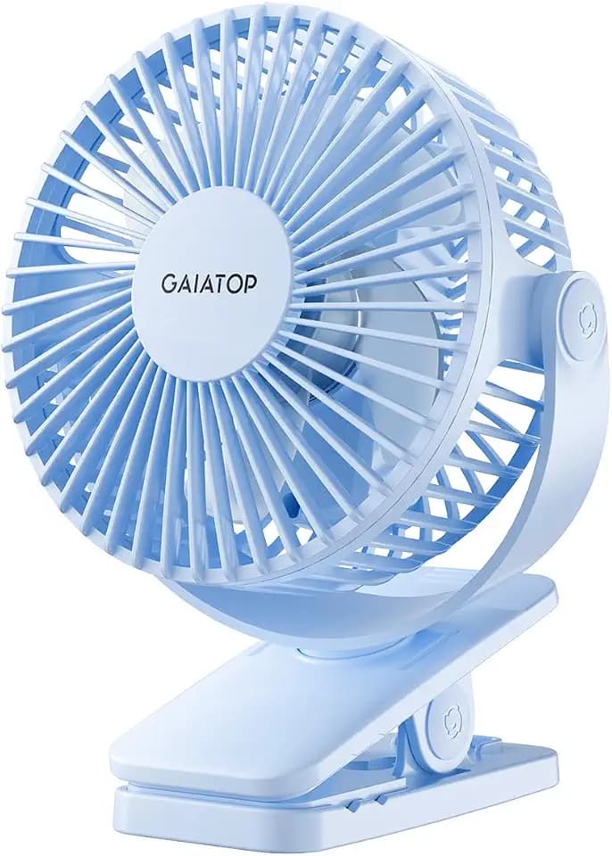 Gaiatop Portable Clip on Fan, Mini Personal Quiet Rechargeable Fan