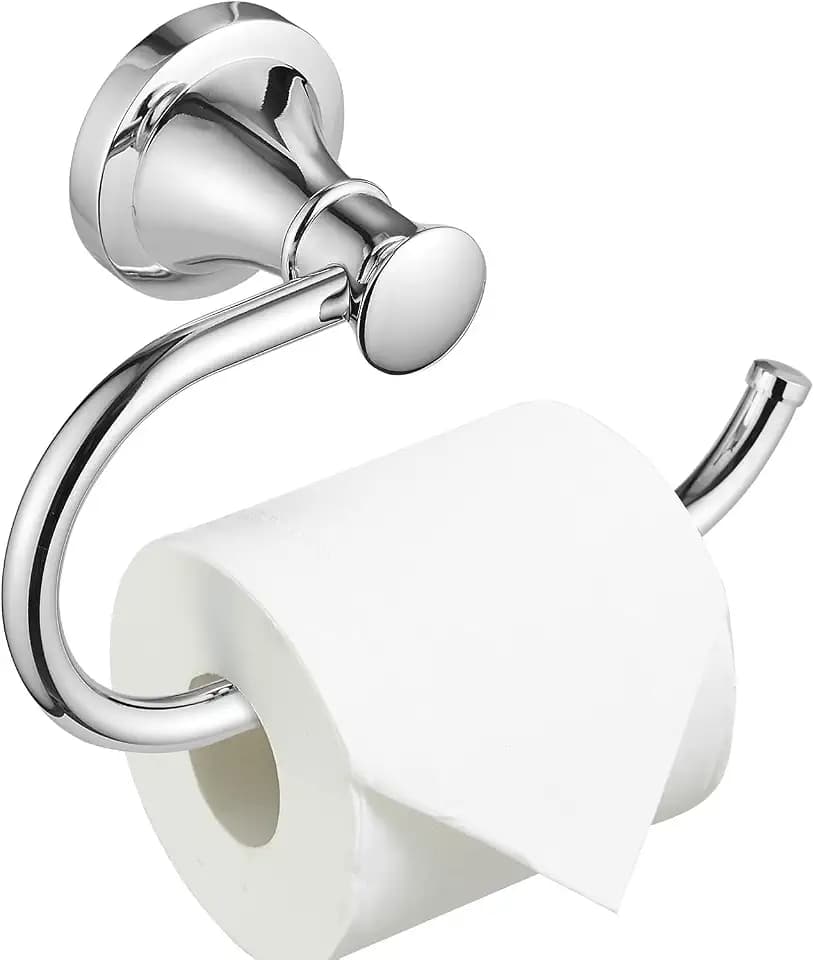 BESy Toilet Paper Holder Wall Mount Bathroom Tissue Holder Polished Chrome
