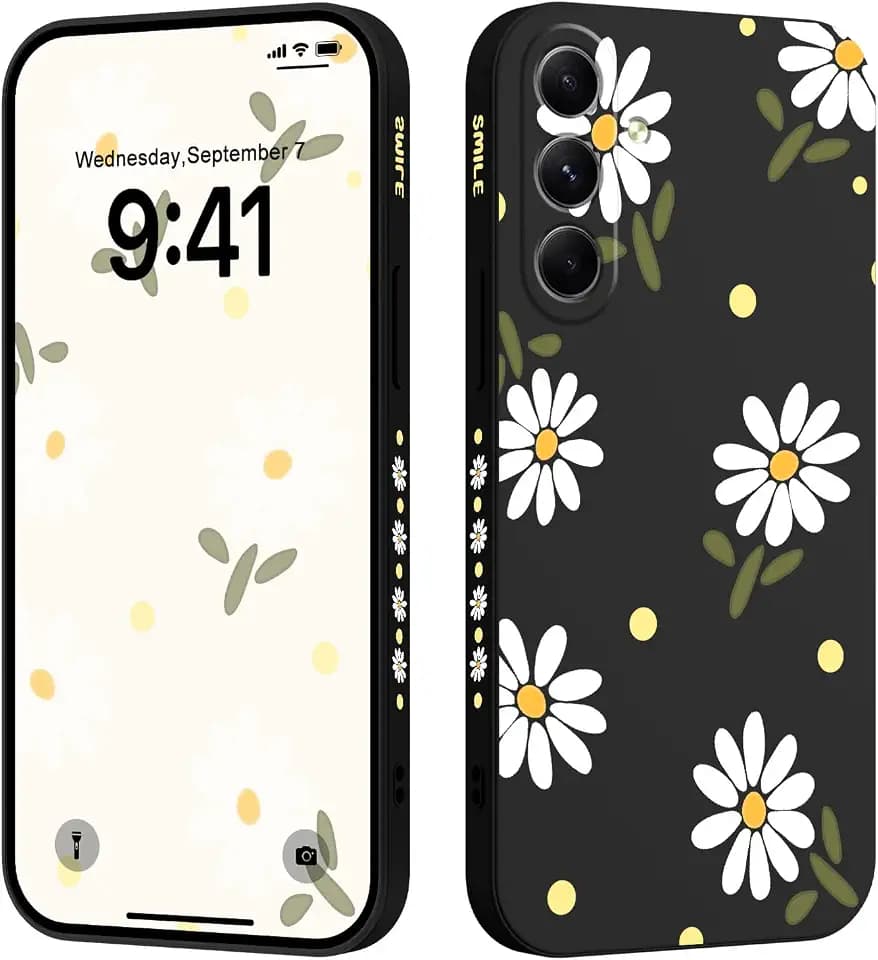 LEECG for Samsung Galaxy A17 Case, Side Printed Liquid Silicone