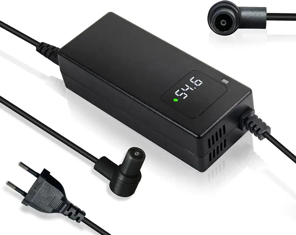 E-Scooter Ladegerät 54,6V 2A für Mi 4 Pro 2. Gen, Mi 4 Ultra, Mi 5, Mi 5 Pro, Schnellladekabel mit HD-Display, Intelligentes Ladegerät mit Mehreren Schutzfunktionen und automatischer Abschaltung