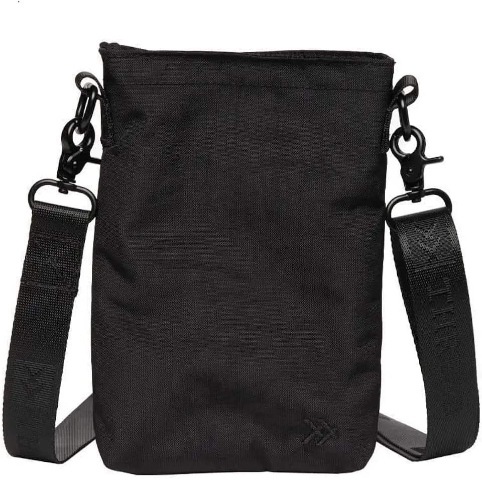 Thread Wallets Small Pocket Sling for Women & Men, Simple Purse and Bag for Concerts & Walking (Black)