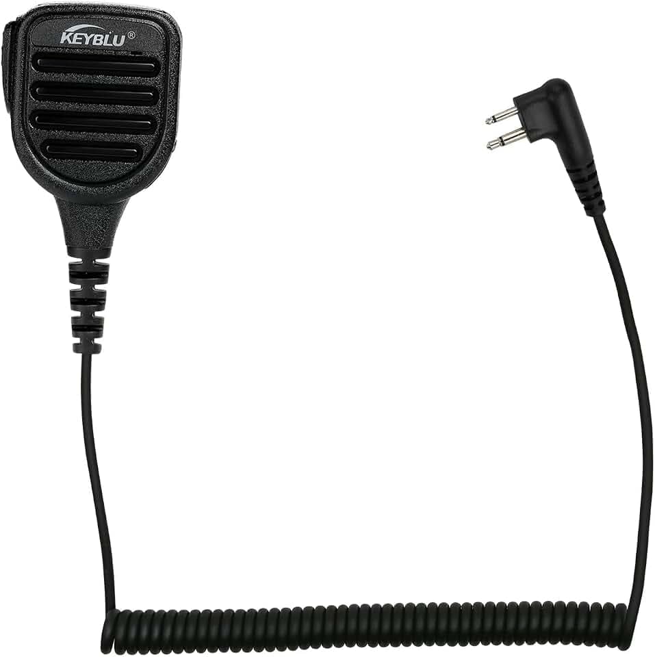 for Motorola Radios 2 Pin Black Shoulder Microphone