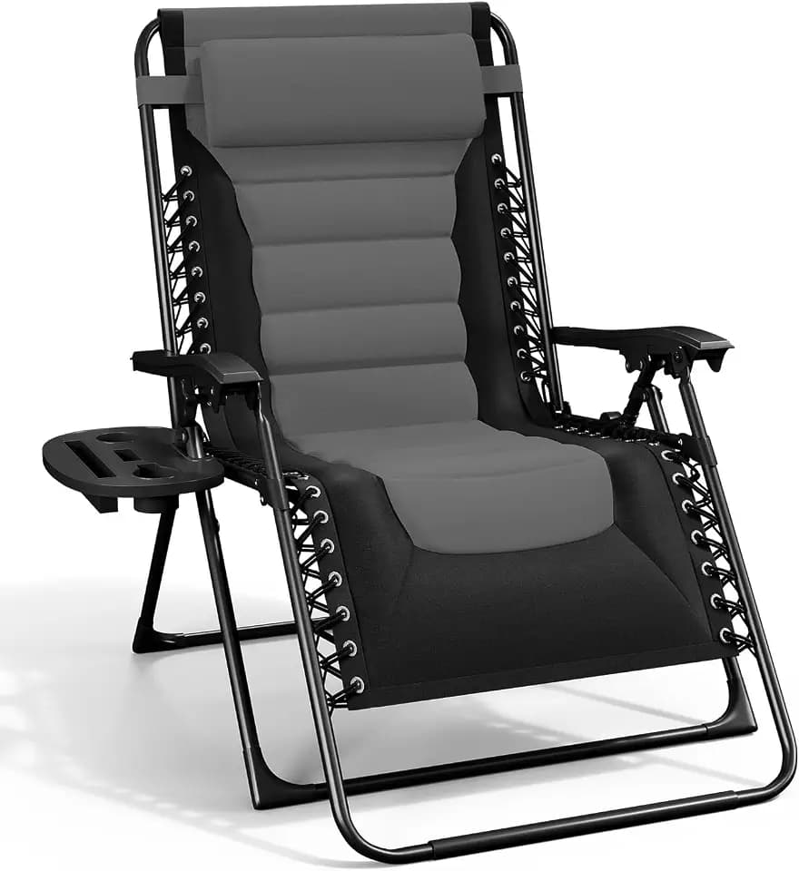 Nestl Padded Oversized Zero Gravity Chair, XL Folding Outdoor Lounge Chair
