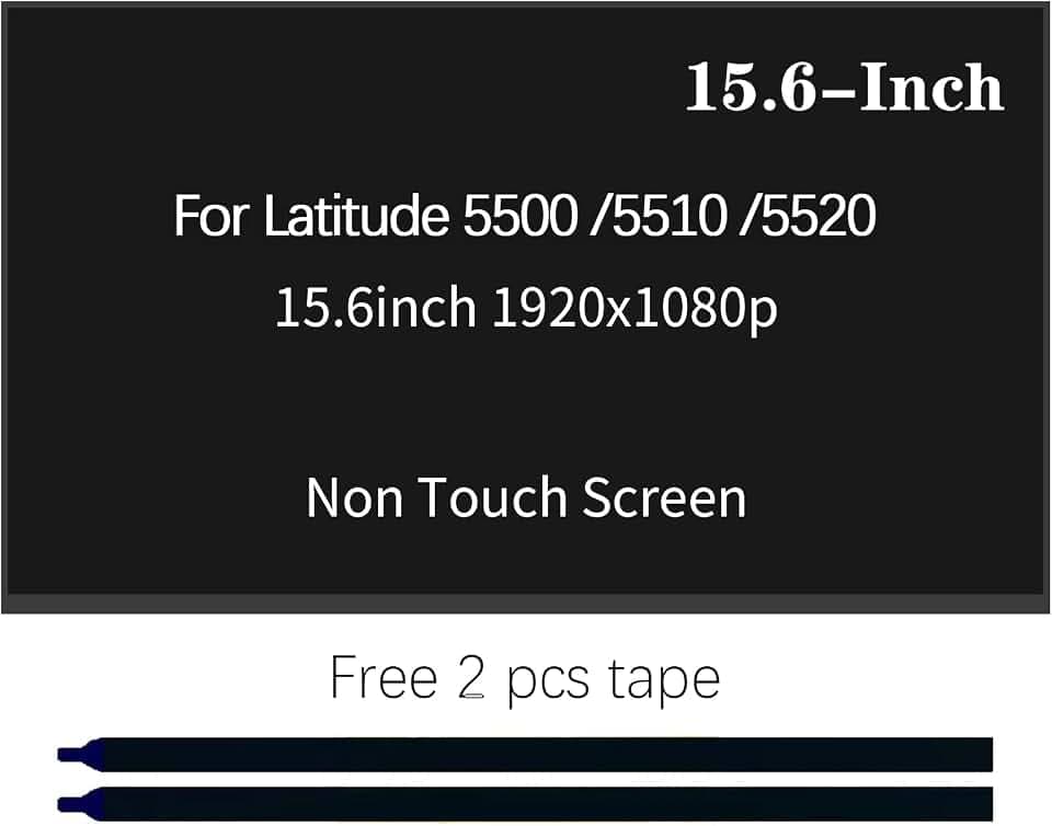 LCD Screen Replacement for Dell Latitude 5500 5501 5510 5520, FHD 1920X1080P 30Pin Non-Touch IPS LED Display