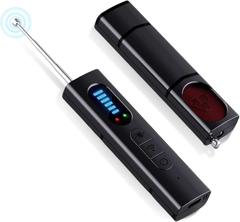Wanzen Detektor RF Wireless, Versteckte Kamera Detektor 5 Stufen Empfindlichkeit, Anti-Spionage Hidden Camera Detector, Abhörgerätedetektor RF Signal Detector, für GPS Locator Tracker Büro Hotel
