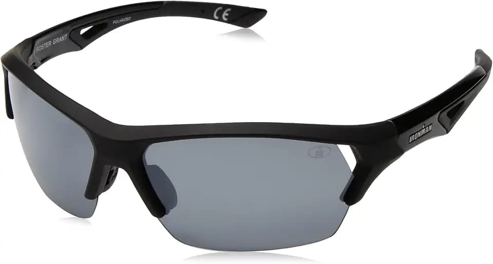 IRONMAN Men's Excursion Sunglasses Wrap, Black, 63 mm