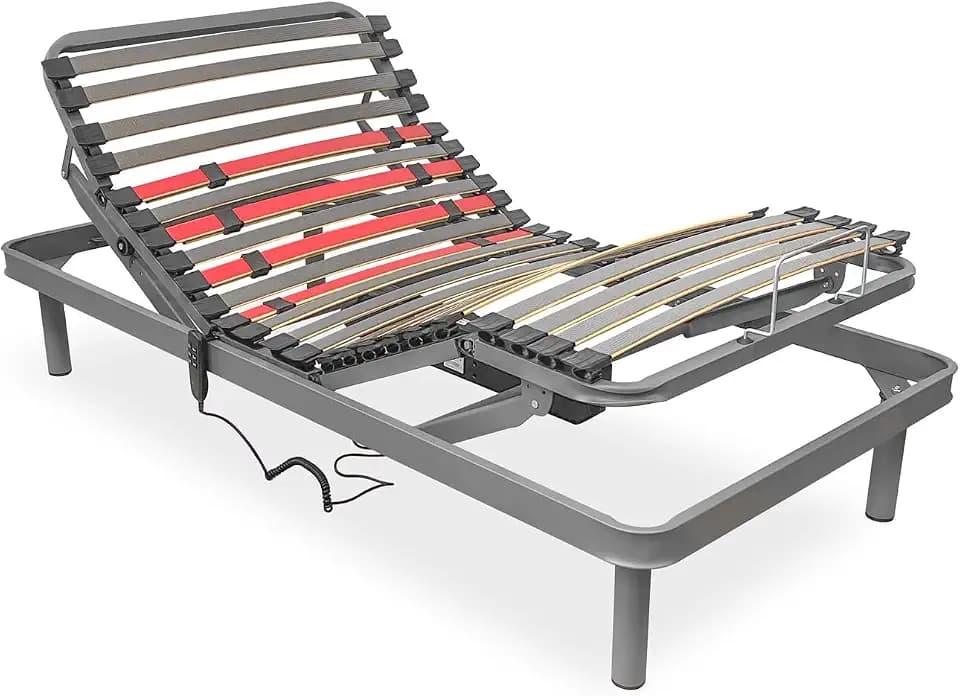 Homey Flexipro Elektrobett mit 5 Ebenen und verstärkter Struktur, ergonomisch, zuverlässig und leise, Deutscher Motor, 80 x 180 cm
