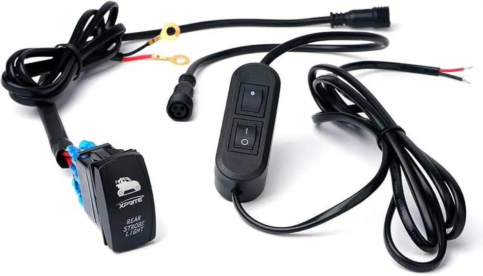 Xprite Wiring Harness with 2 Switches for Rear LED Strobe Chase Light Bars
