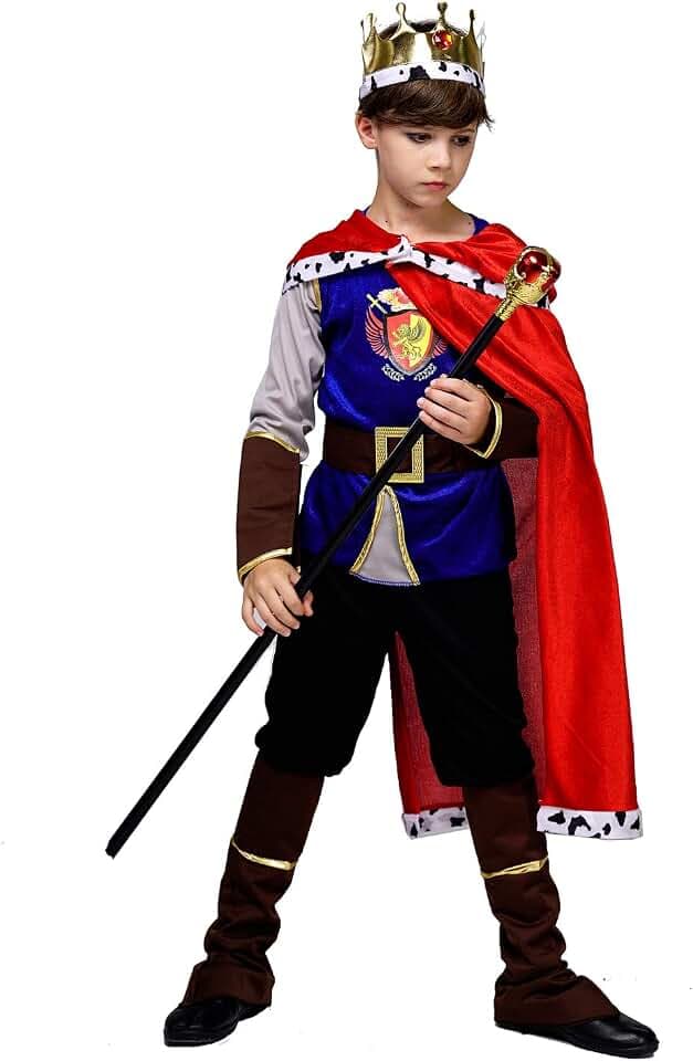 Jungen Deluxe Mittelalter König Kostüm (S:4-6Jahre)