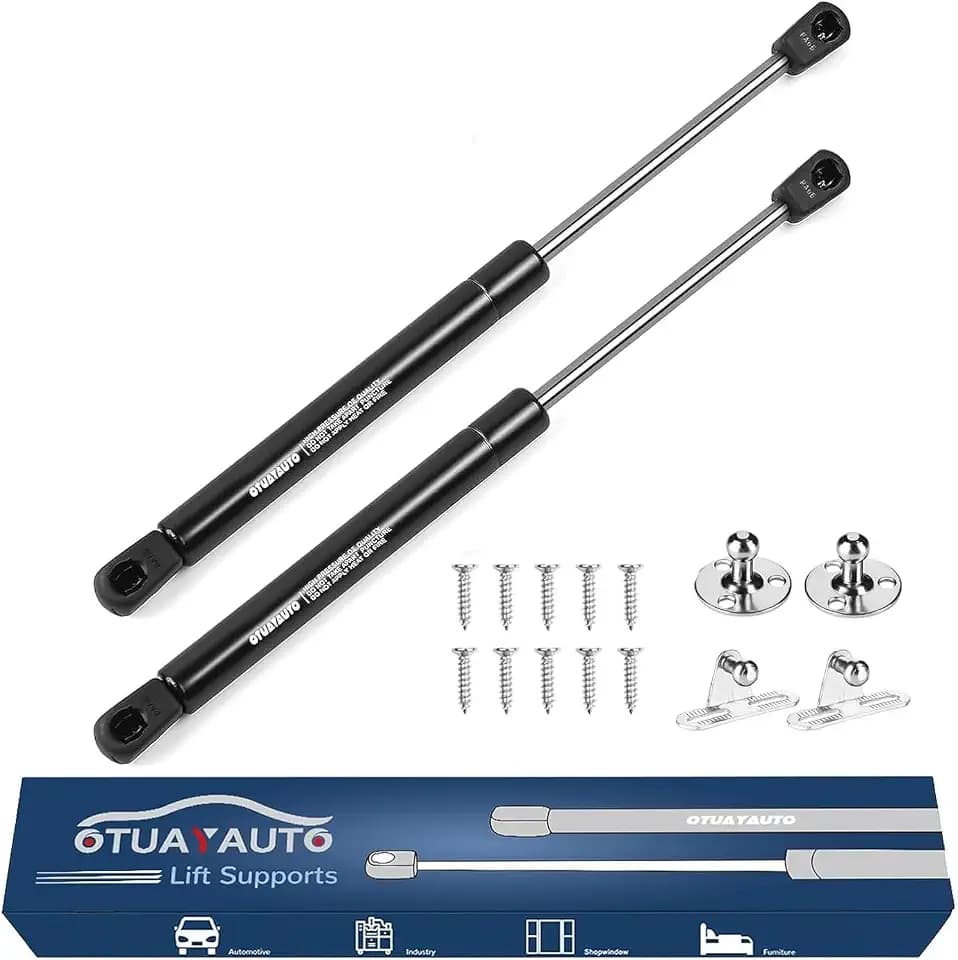 OTUAYAUTO C16-11028 12 inch 180N/40LB Gas Struts, 12" Universal Lift Support Truck Tool Box Weatherguard Toolbox Lid Leer Camper Shell SnugTop Canopy Door A.R.E Truck Cap Topper Window (Pack of 2)