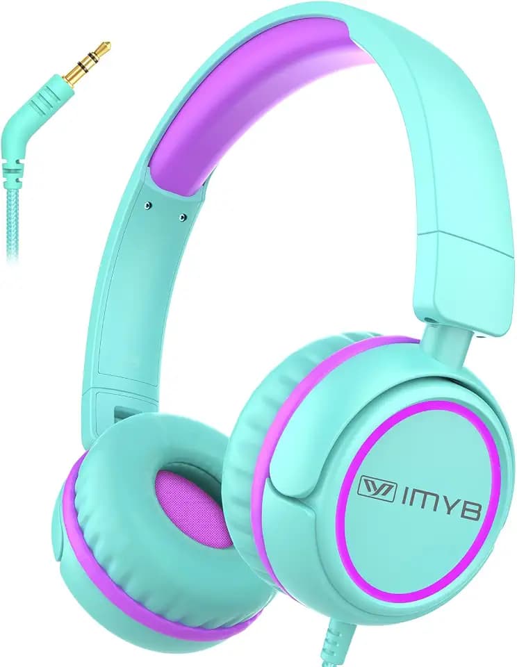 IMYB V1 Kids Headphones, 85dB Wired for School, Toddler 2-12 Boys Girls