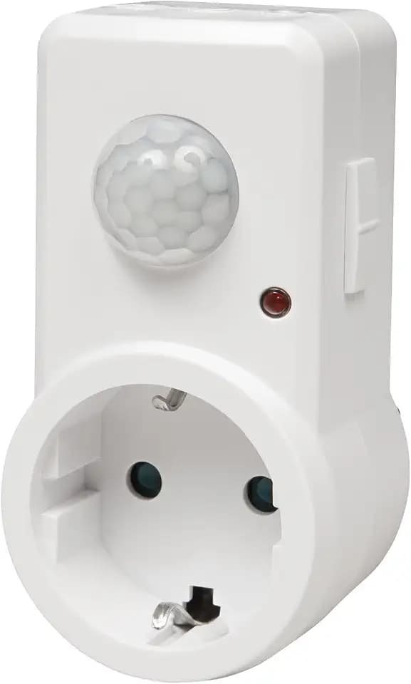 Zwischenstecker HEIMDALL IR120, 120° Bewegungsmelder, 1.200W, weiß 9m steckdose (1)