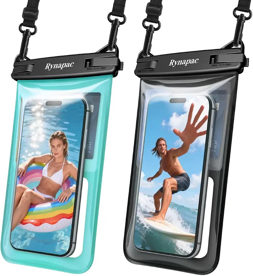 Rynapac IPX8 Waterproof Phone Pouch Floating, 2 Pack Waterproof Phone Case