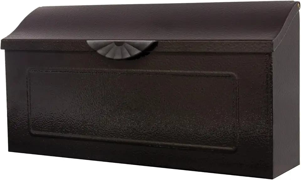 Architectural Mailboxes Amboy Steel Wall Mount Mailbox, Black, Medium