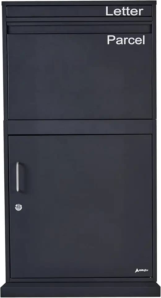 AdirOffice Mailbox - Drop Box with Lock and Keys- Mailbox and Cash Drop Box for House, Apartments and Businesses After Hours Deposits - Outdoor Package Delivery Box - Anti-Theft Resistant