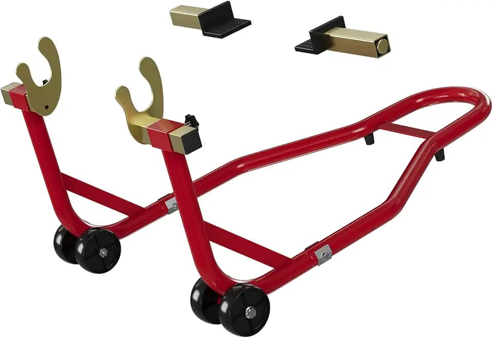 DEXSO Motorcycle Stand Lift Rear Wheels Lift 450LBS Capacity Red