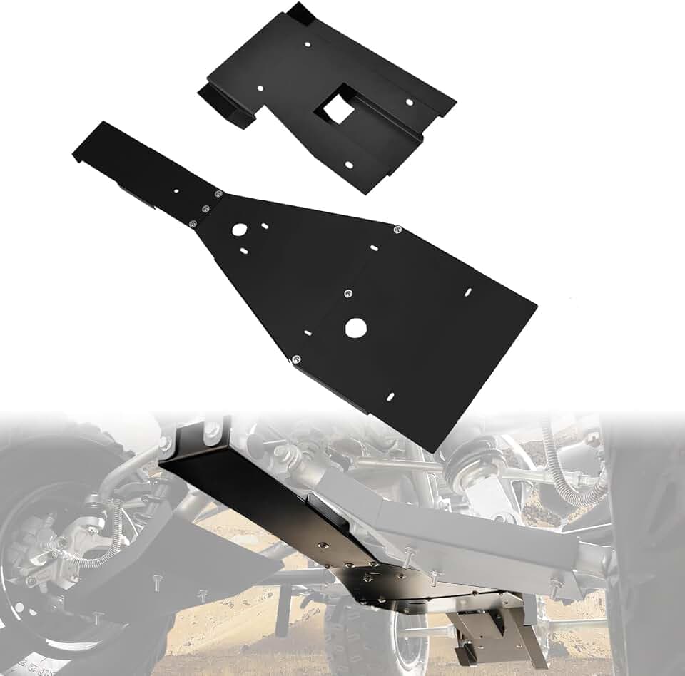 A & UTV PRO Aluminum Skid Plate Guard Kit for Yamaha Raptor 700/700R 2006-2025 Accessories, Full Chassis & Swing Arm Frame Protector Durable Black Powder Coated Guard for Off-Road ATV