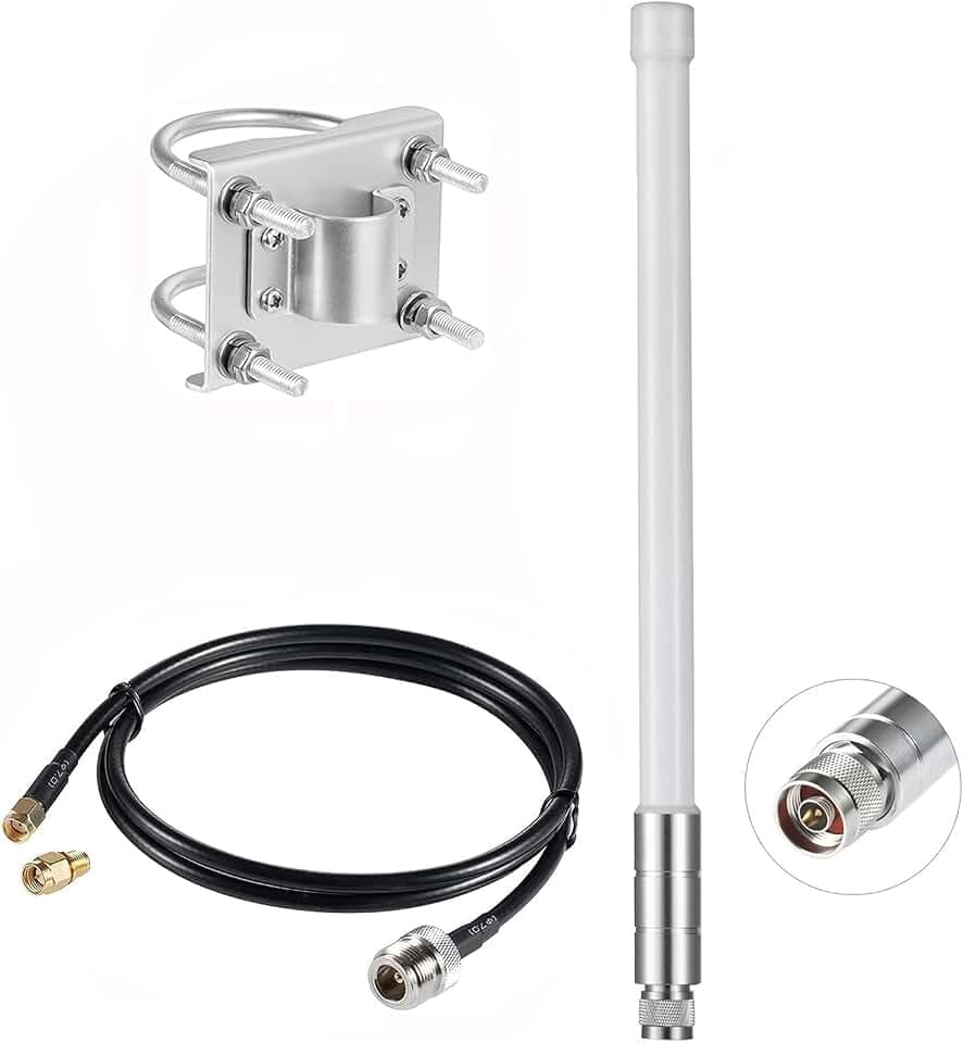 Lora 915mhz Antenna 5.8dbi Long Range Antenna with 10ft Cable for Helium Hotspot Nebra Bobcat 300 SenseCAP M1 Hotspot Finestra HNT Miner& Meshtastic LORA32 915MHz ESP32 LoRa OLED Board
