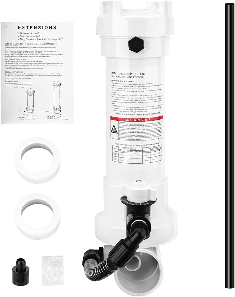 R171096 320 Automatic in-Line Chlorine/Bromine Feeder with Tube & Bushing