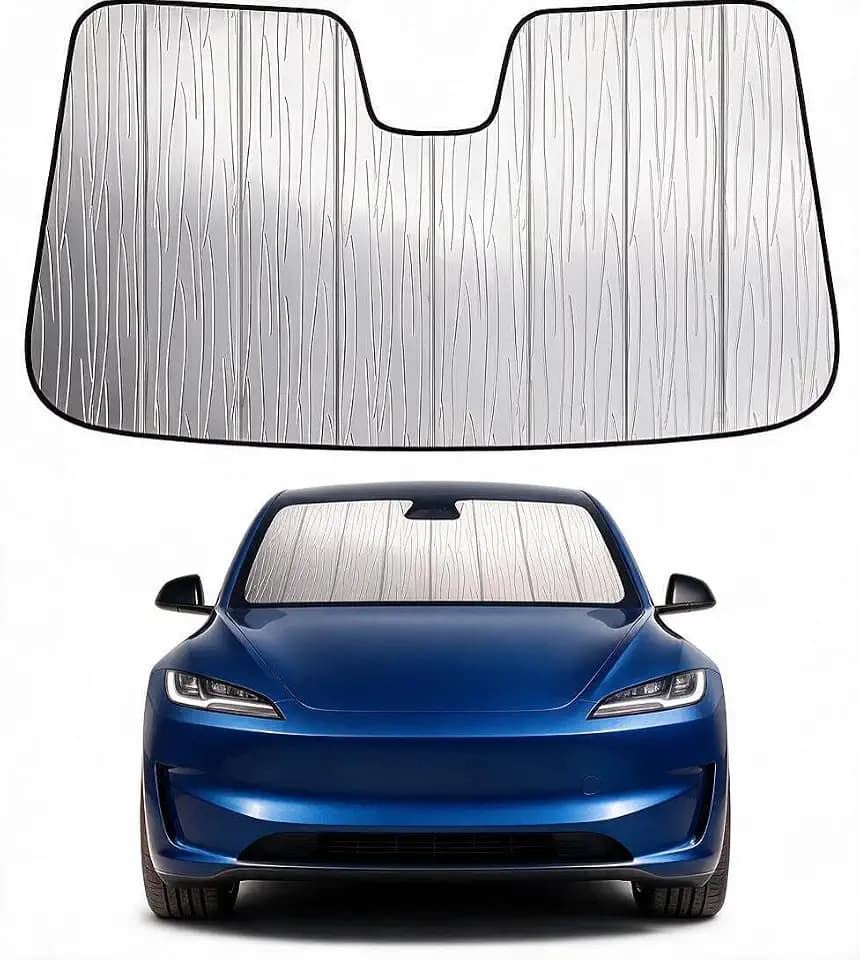 Windshield Sun Shade for Tesla Model 3 2018-2026 and Model Y 2020-2026