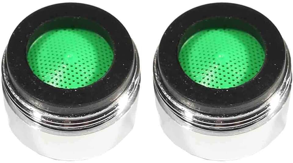 Wasserhahn Luftsprudler 24 mm Stecker, 2 l pro Minute, Wasser, energiesparend, Chrom. Pack Größen