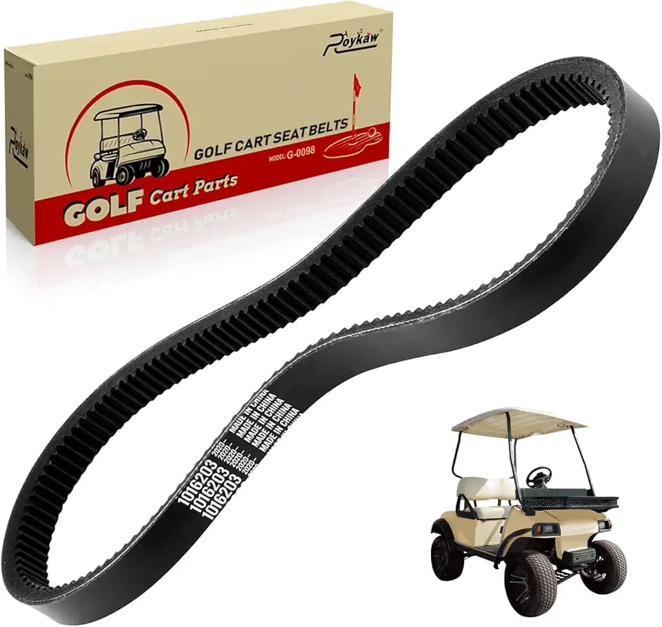 Roykaw Golf Cart Drive Belt for Club Car DS (1997-Up) & Precedent (2004-Up) Gas Models, Club Car DS Precedent Clutch Drive Belt Replacement, No-Slip/Arc Tooth, 1 Piece, OEM# 1016203