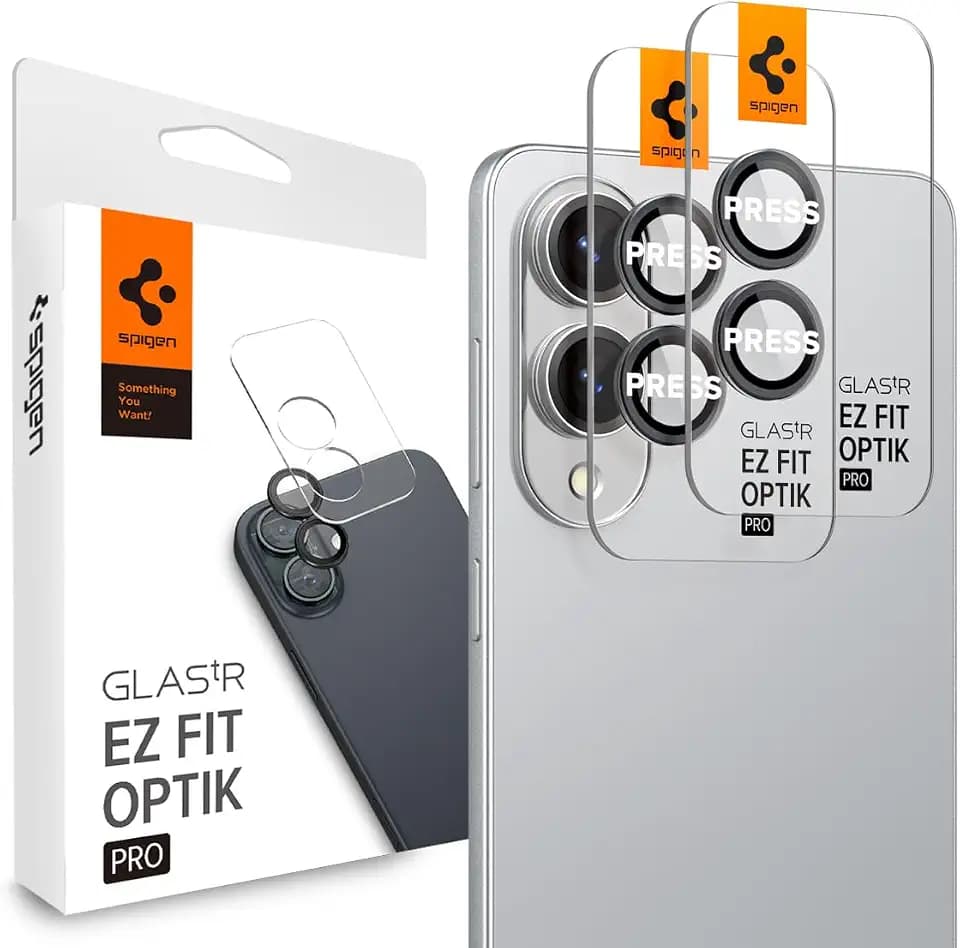 Spigen EZ Fit Optik Pro Kameraschutz [2 Stück] für Samsung Galaxy S25 Edge