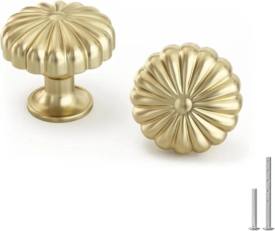 Goldenwarm 25 Pack Gold Cabinet Knobs Dresser Knob for Drawer Handles