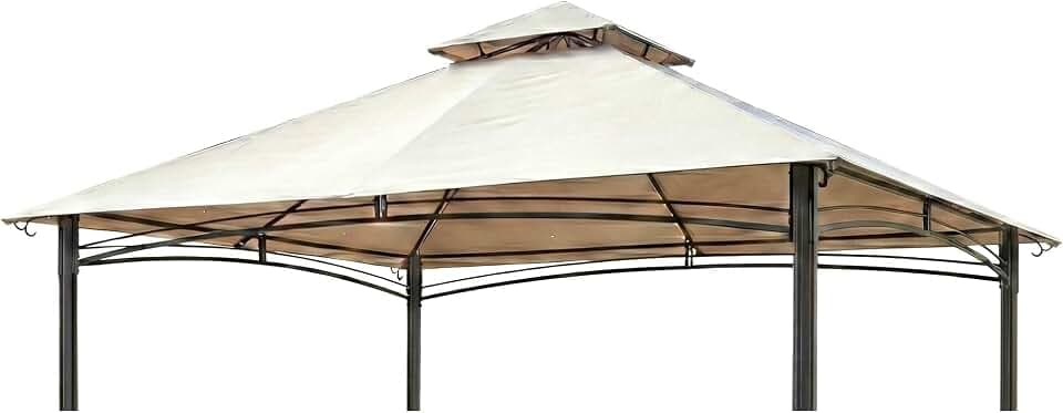 Garden Winds Reinforced Replacement Canopy Top Cover Compatible with The Waterford 5LGZ6526-V5 - Version 5 Gazebo - Classic Sand, Riplock 350
