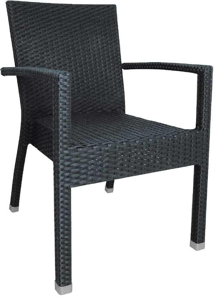 Bolero dl477 Geflecht Sessel, anthrazit (4 Stück), 853(Al) x 560(An) x 602(P)mm.