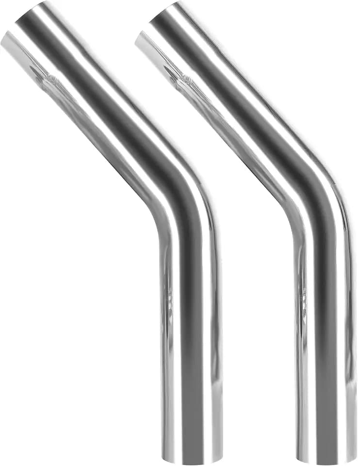 Richeer 2.5 Inch O.D. Stainless Steel Exhaust Pipe 45 Degree Elbow (2PCS)
