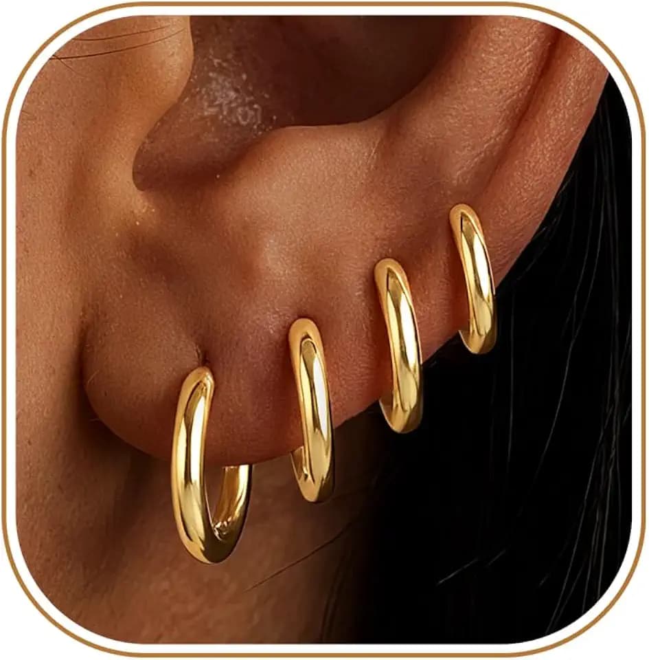 Yesteel Small Hoop Earrings for Women, Hypoallergenic Huggie earrings