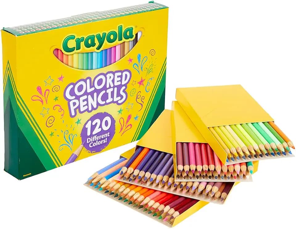 Crayola Colored Pencils Set for Kids (120ct), Cute School Supplies
