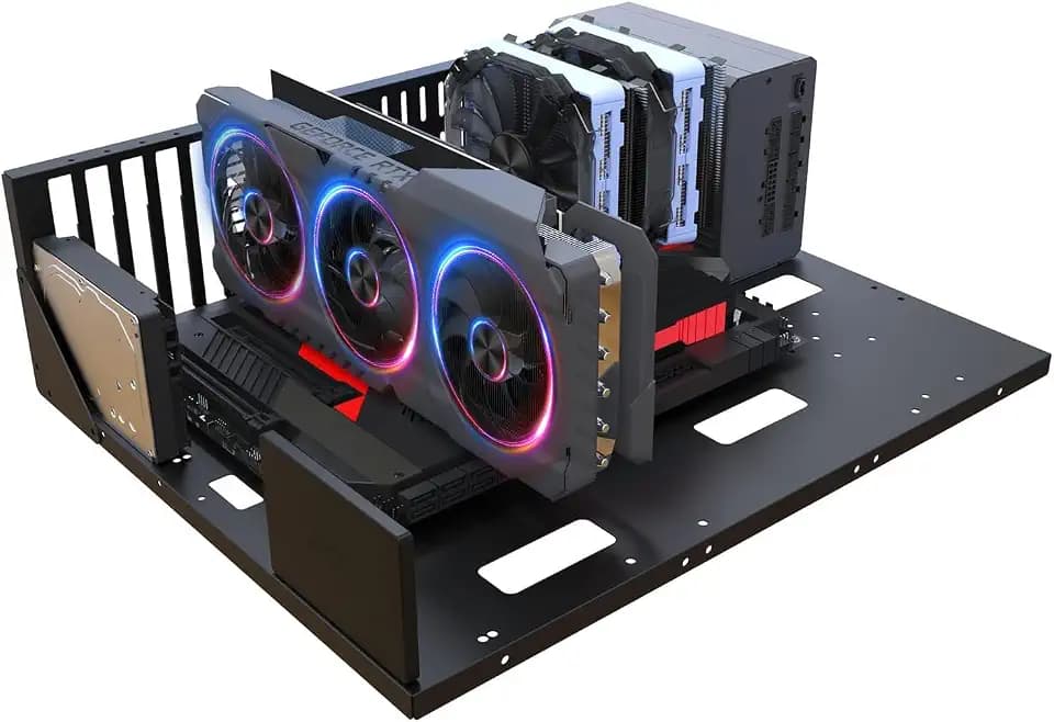 TGDGAMER E-ATX Open Chassis PC Test Bench, Wide Body Heat Dissipation